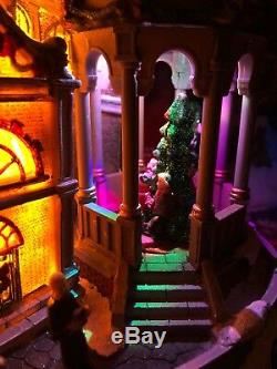 New Christmas Animated Church Lighted Village Fiber Optic Musical Tree 15.6