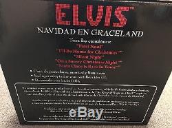 New Graceland At Christmas Elvis Songs Illuminated Musical Porcelain Led Lights