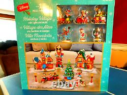 New Holiday Disney Christmas Village Set Lights & Music, 13 Piece Set- Limited