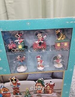 New Holiday Disney Christmas Village Set Lights & Music, 13 Piece Set- Limited