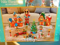 New Holiday Disney Christmas Village Set Lights & Music, 13 Piece Set- Limited