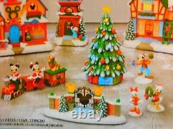 New Holiday Disney Christmas Village Set Lights & Music, 13 Piece Set- Limited