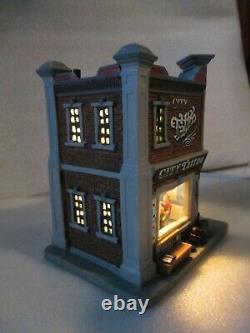 New Lemax 2015 City Tattoo Parlor Shop Lighted Christmas Village House RARE