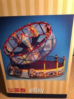 New Lemax Carnival Round Up Animated Ride Sounds Lighted Amusement Village