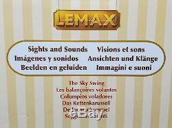 New Lemax Christmas Carnival The Sky Swing Lights Music Motion NIB! #84379