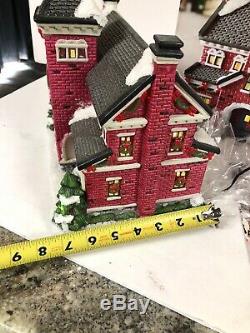 New SNS ST. NICHOLAS SQUARE Christmas VILLAGE Library Brick Tree Window Scene