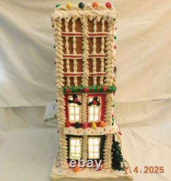 New Trimsetter Gingerbread House Hotel LED Lighted 19x13x9 Dillards Exclusive