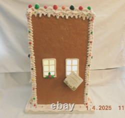 New Trimsetter Gingerbread House Hotel LED Lighted 19x13x9 Dillards Exclusive