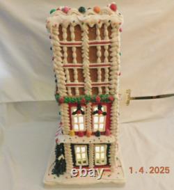 New Trimsetter Gingerbread House Hotel LED Lighted 19x13x9 Dillards Exclusive