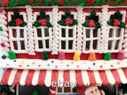 New Trimsetter Gingerbread House Hotel LED Lighted 19x13x9 Dillards Exclusive