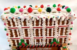 New Trimsetter Gingerbread House Hotel LED Lighted 19x13x9 Dillards Exclusive