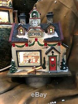 Norman Rockwell Collection Christmas Village House, Buildings & People Lot of 9