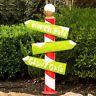 North Pole Christmas Sign Outdoor Holiday Decoration