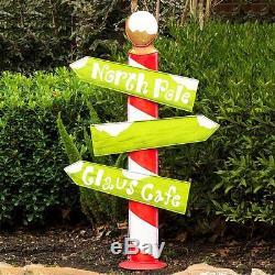 North Pole Christmas Sign Outdoor Holiday Decoration