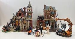 O'Well Halloween 8-Piece Village Set Porcelain Lighted Houses Decoration 100%