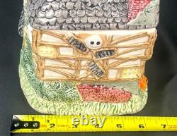 Omnibus Fitz and Floyd Halloween Ceramic Haunted House Ghost Cookie Jar 1993