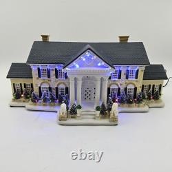 Original Elvis Graceland at Christmas Lighted Musical Village House RETIRED READ