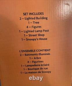 Peanuts 10PC Halloween Village-Spooky Music, Lights, Costumes Snoopy
