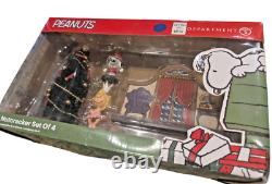 Peanuts Village 4-Piece Nutcracker Figurine Set by Enesco D56 NEW IN BOX