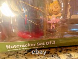 Peanuts Village 4-Piece Nutcracker Figurine Set by Enesco D56 NEW IN BOX