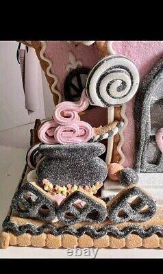Pink HALLOWEEN LED Gingerbread House Large New 15 Raz Imports Pastel