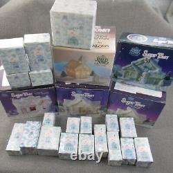 Precious Moments Sugar Town Village Arrangements VTG Lot Of 31 Chapel Station