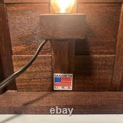 RARE 1991 Byers Choice Christmas Carolers Lighted Wood Door Background Wreaths