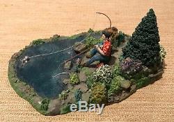 RARE Antique Hawthorne Village Mayberry Andy Griffith Fishin' with Pa 1996