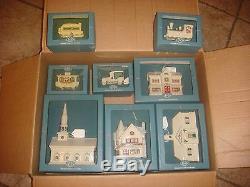 Rare Complete Lenox 8 Pcs Holiday Village New In Box