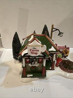 RARE Dept 56 55096 The Cocoa Stop Hot Chocolate Stand Campfire Christmas Village