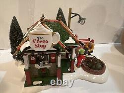 RARE Dept 56 55096 The Cocoa Stop Hot Chocolate Stand Campfire Christmas Village