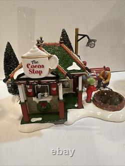 RARE Dept 56 55096 The Cocoa Stop Hot Chocolate Stand Campfire Christmas Village