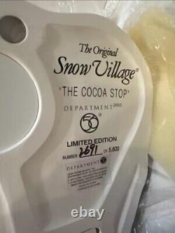 RARE Dept 56 55096 The Cocoa Stop Hot Chocolate Stand Campfire Christmas Village