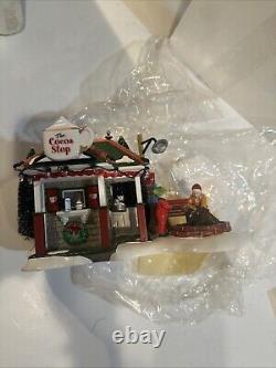 RARE Dept 56 55096 The Cocoa Stop Hot Chocolate Stand Campfire Christmas Village