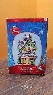 RARE! Dept 56 811262 Donald Duck Toy Shop Store House Disney Christmas Village