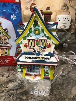RARE! Dept 56 Donald Duck Toy House Disney Mickey Merry Christmas Village MIB