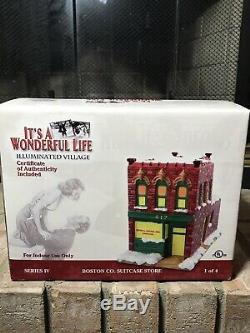 RARE-ENESCO ITS A WONDERFUL LIFE-BOSTON CO. SUITCASE STORE SERIES 4 withCOA NIB