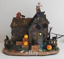 RARE-LEMAX -SPOOKY TOWN-VICKI'S CATTERY-HAUNTED HOUSE (Retired) MIB