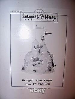 RARE Lefton Colonial Village Kringle's Snow Castle #12129 SIGNATURE ON BOTTOM