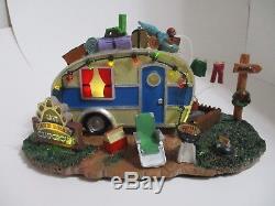 RARE Lemax 24999 Lake Cave Bear Campground Camper Lighted Xmas Carole Towne Coll