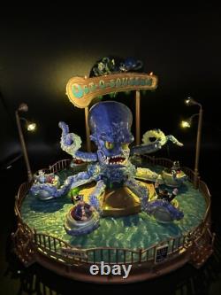RARE Lemax Spooky Town OCT-O-SQUEEZE Giant Octopus Carnival Ride Halloween