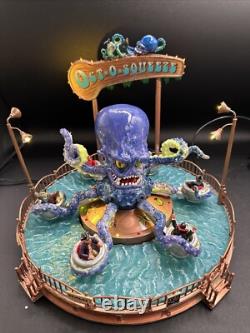 RARE Lemax Spooky Town OCT-O-SQUEEZE Giant Octopus Carnival Ride Halloween