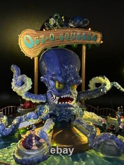 RARE Lemax Spooky Town OCT-O-SQUEEZE Giant Octopus Carnival Ride Halloween