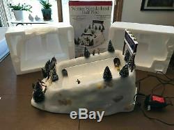 RARE Mr Christmas Half Pipe Snowboarders Action/Lites Music Box See Video