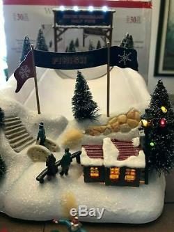 RARE Mr Christmas Half Pipe Snowboarders Action/Lites Music Box See Video