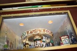 RARE Mr. Christmas Village Square Animated Musical Carousel with Discs