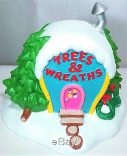 RARE NEW Department 56 Who-Ville, Trees & Wreaths, Grinch Village Holiday