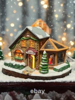 RARE Santa's Workshop Lot of 6 Complete In Box Vintage Light Up Village Set