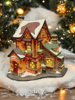 RARE Santa's Workshop Lot of 6 Complete In Box Vintage Light Up Village Set