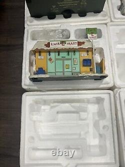 RARE Simpsons Hawthorne Christmas village Lot Of 6 Church School Burger + more